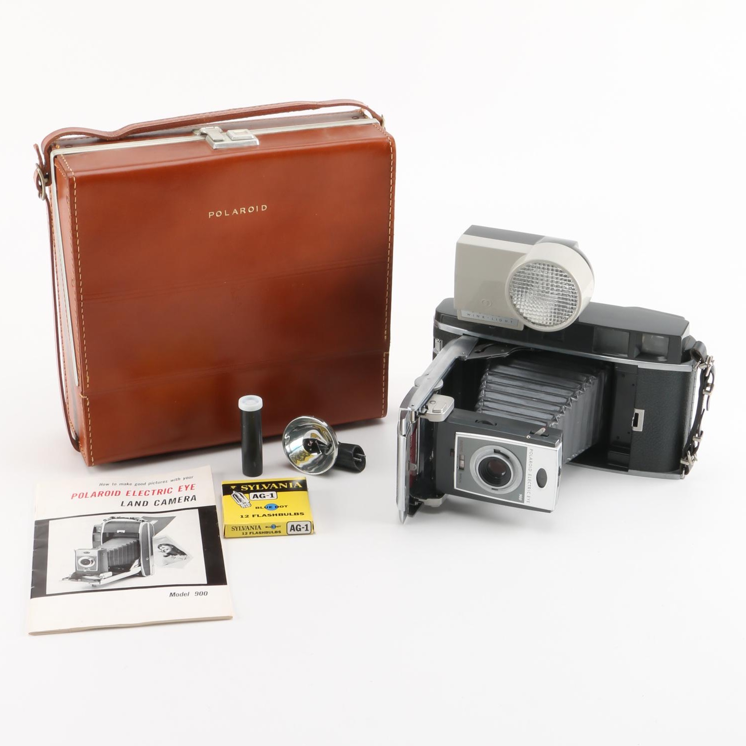 Polaroid 900 Electric Eye Land Camera and Accessories