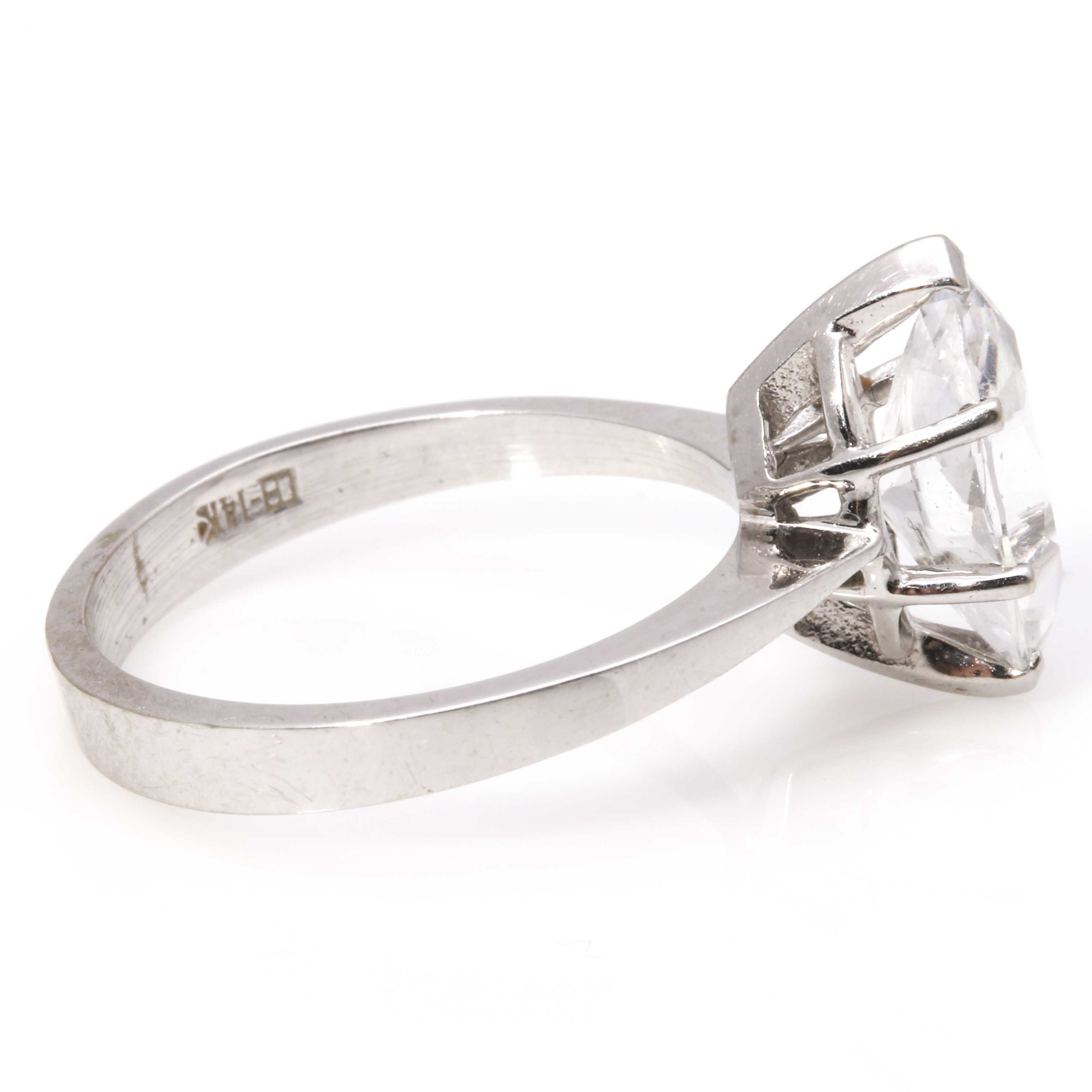 14K White Gold YAG Ring