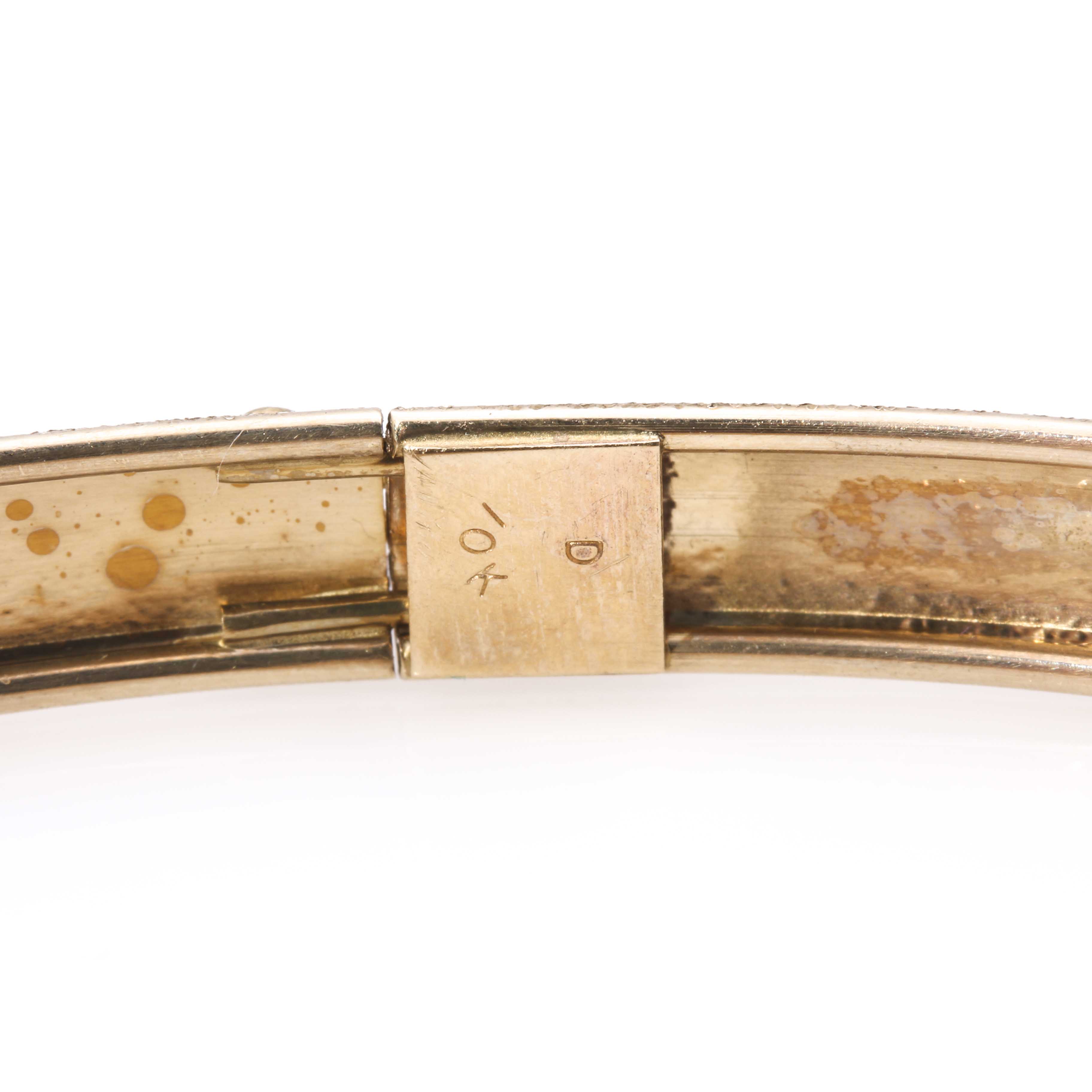 10K Yellow Gold Dotted Bracelet and Earring Set