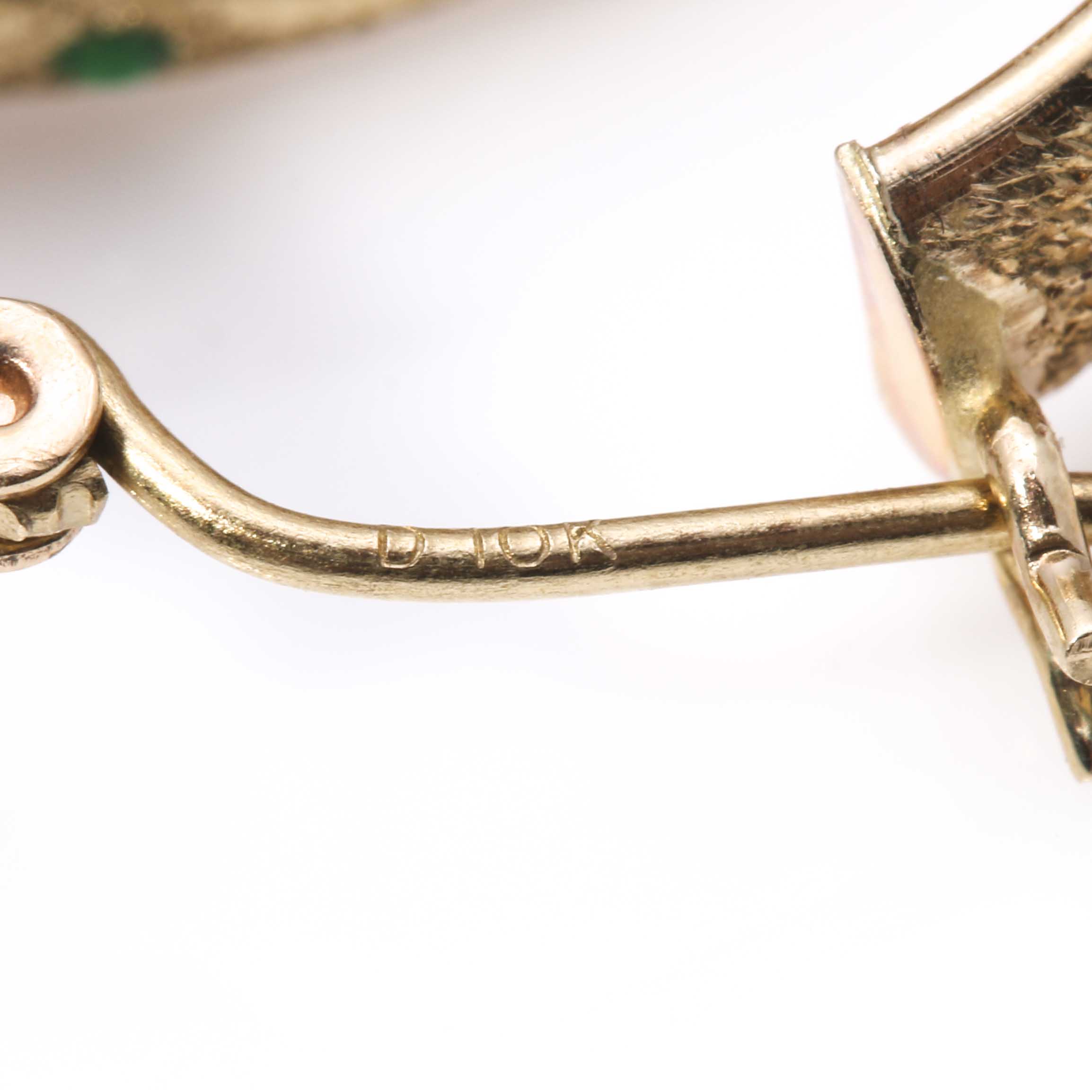 10K Yellow Gold Dotted Bracelet and Earring Set