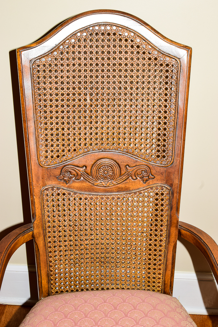 Vintage French Provincial Style Cane Back Chairs