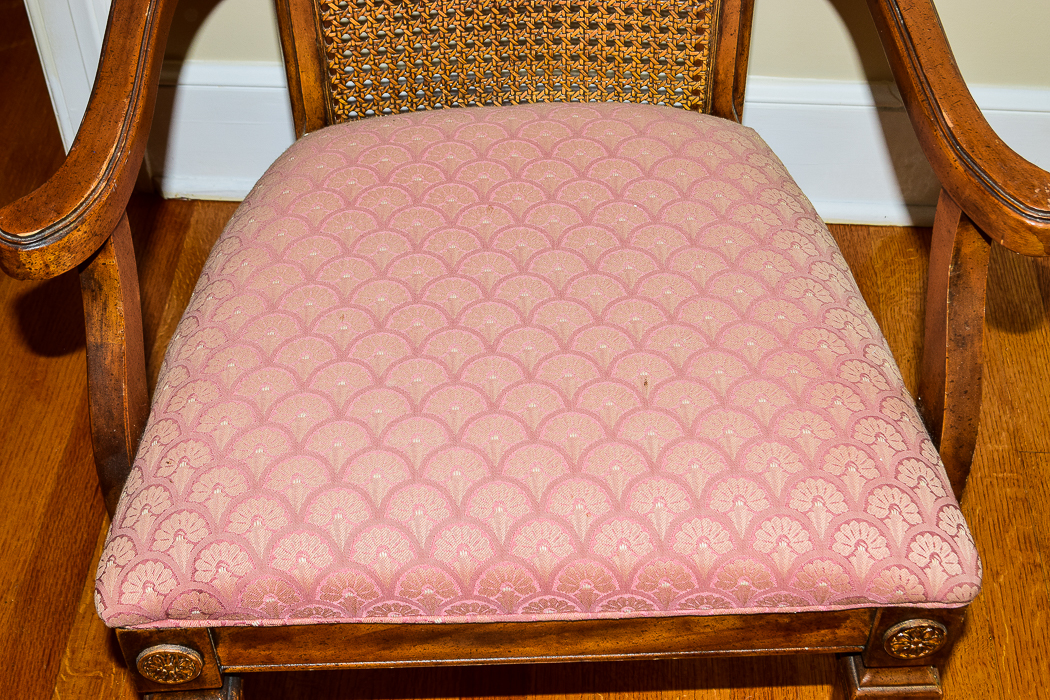 Vintage French Provincial Style Cane Back Chairs