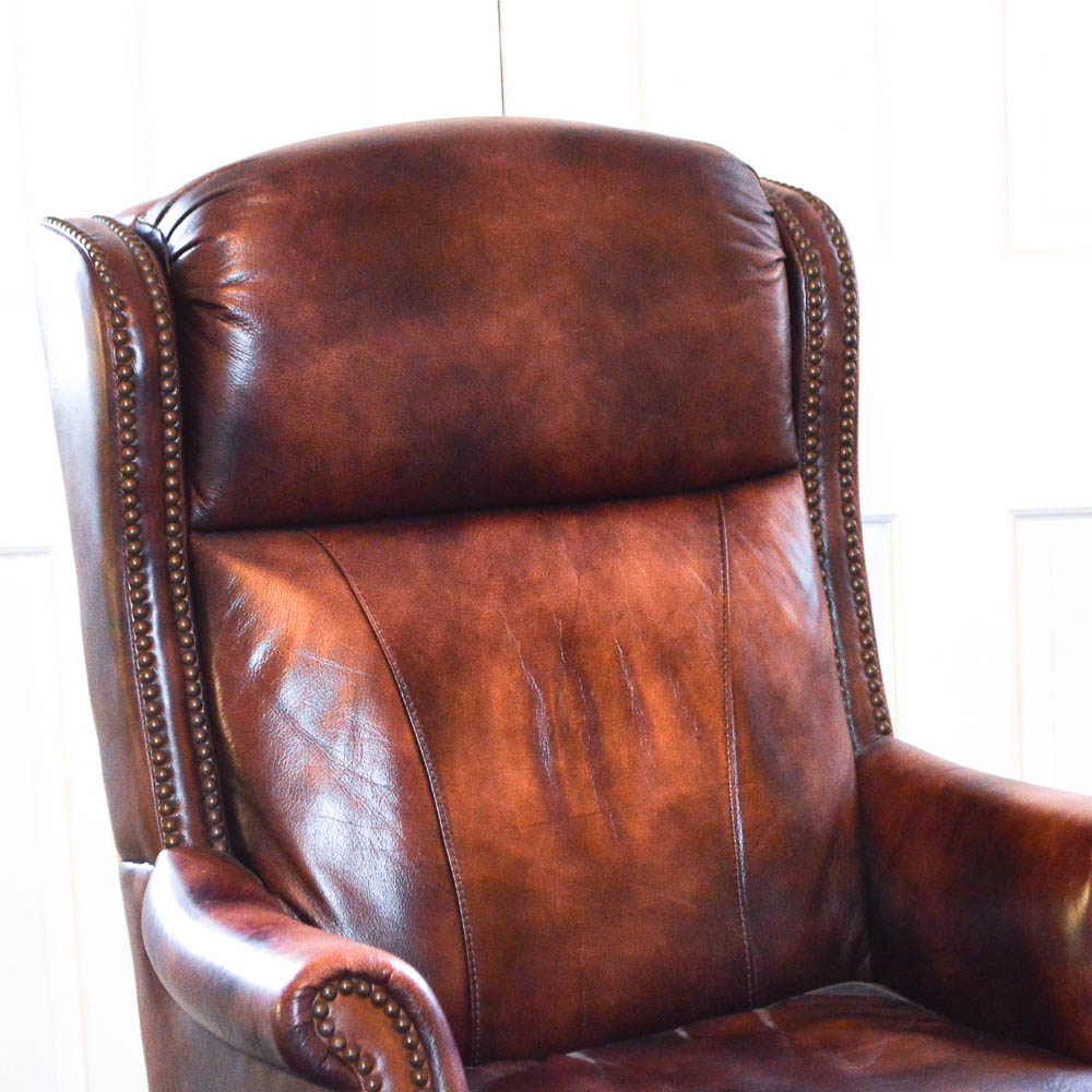 Executive Leather Wingback Office Chair