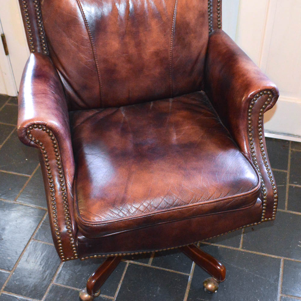 Executive Leather Wingback Office Chair