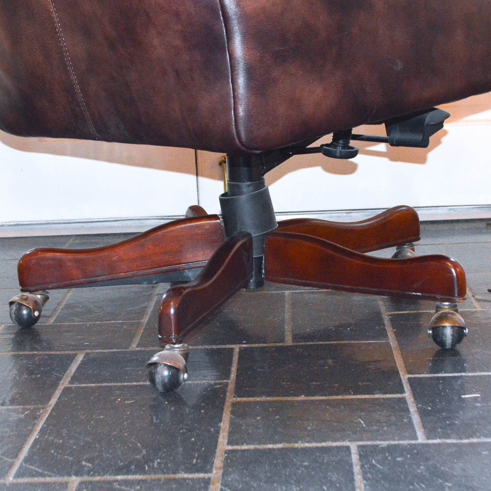 Executive Leather Wingback Office Chair