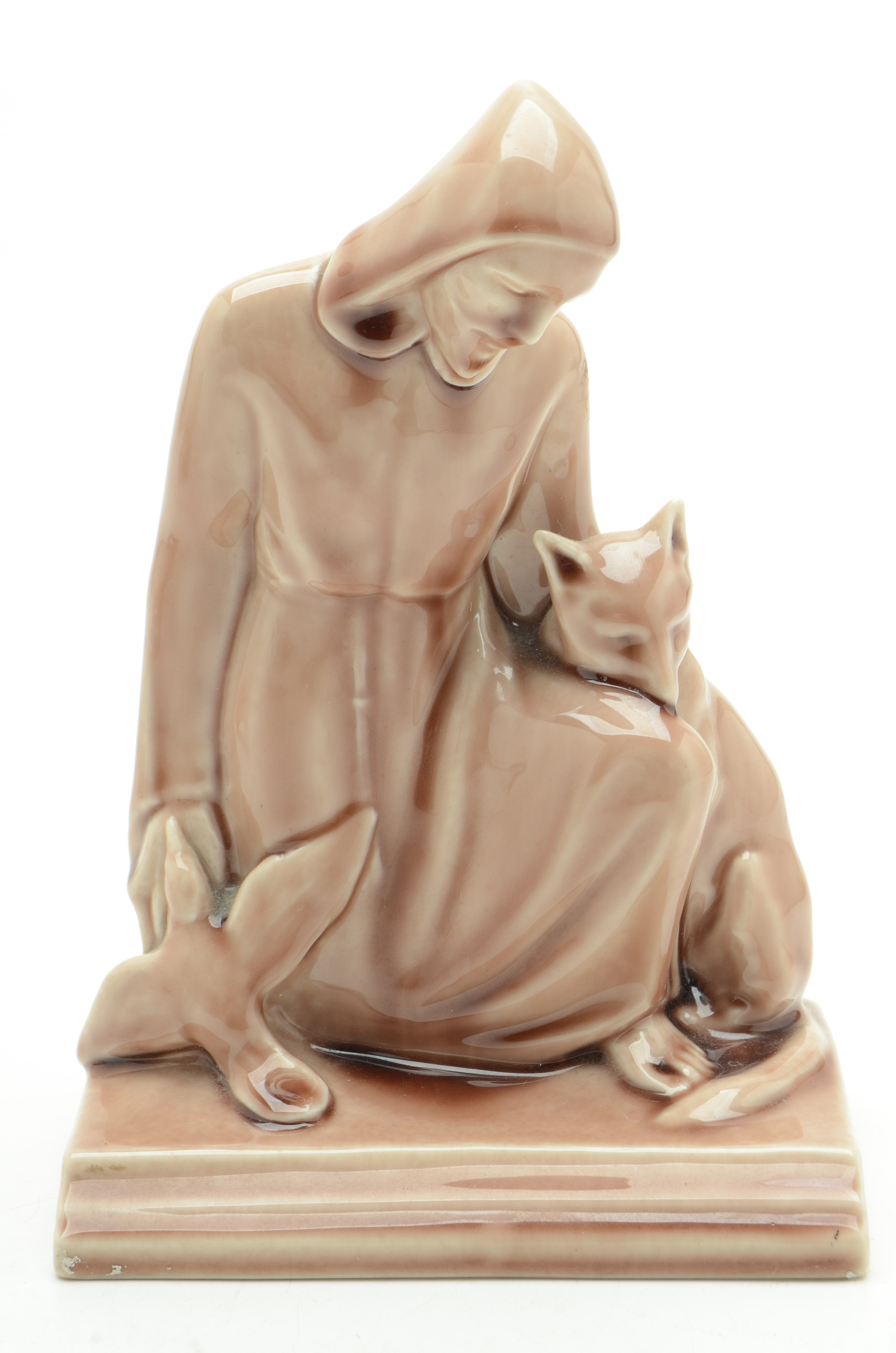 Rookwood Pottery St. Francis Bookends, 1959