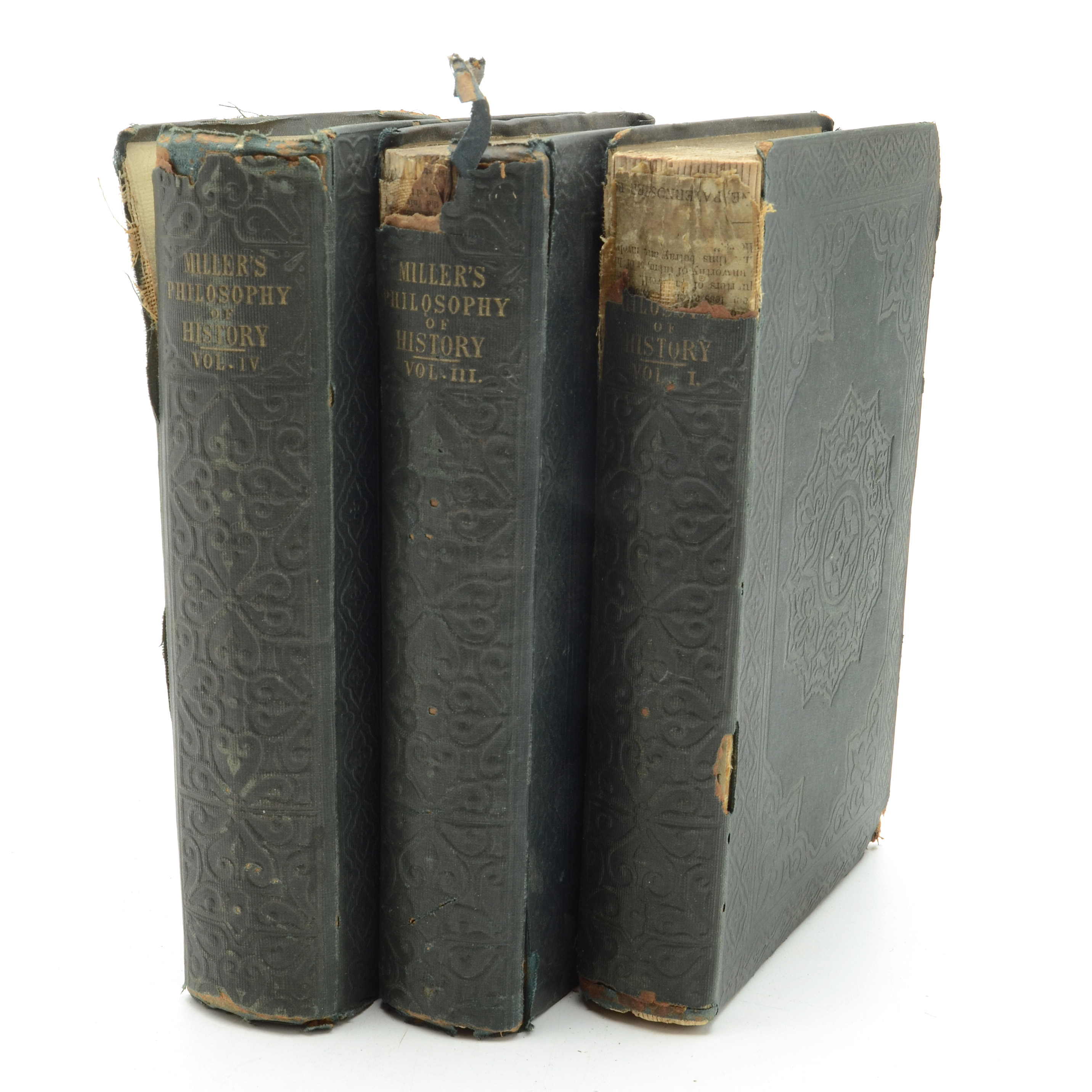 Three Volumes of George Miller's "History, Philosophically Illustrated", 1848
