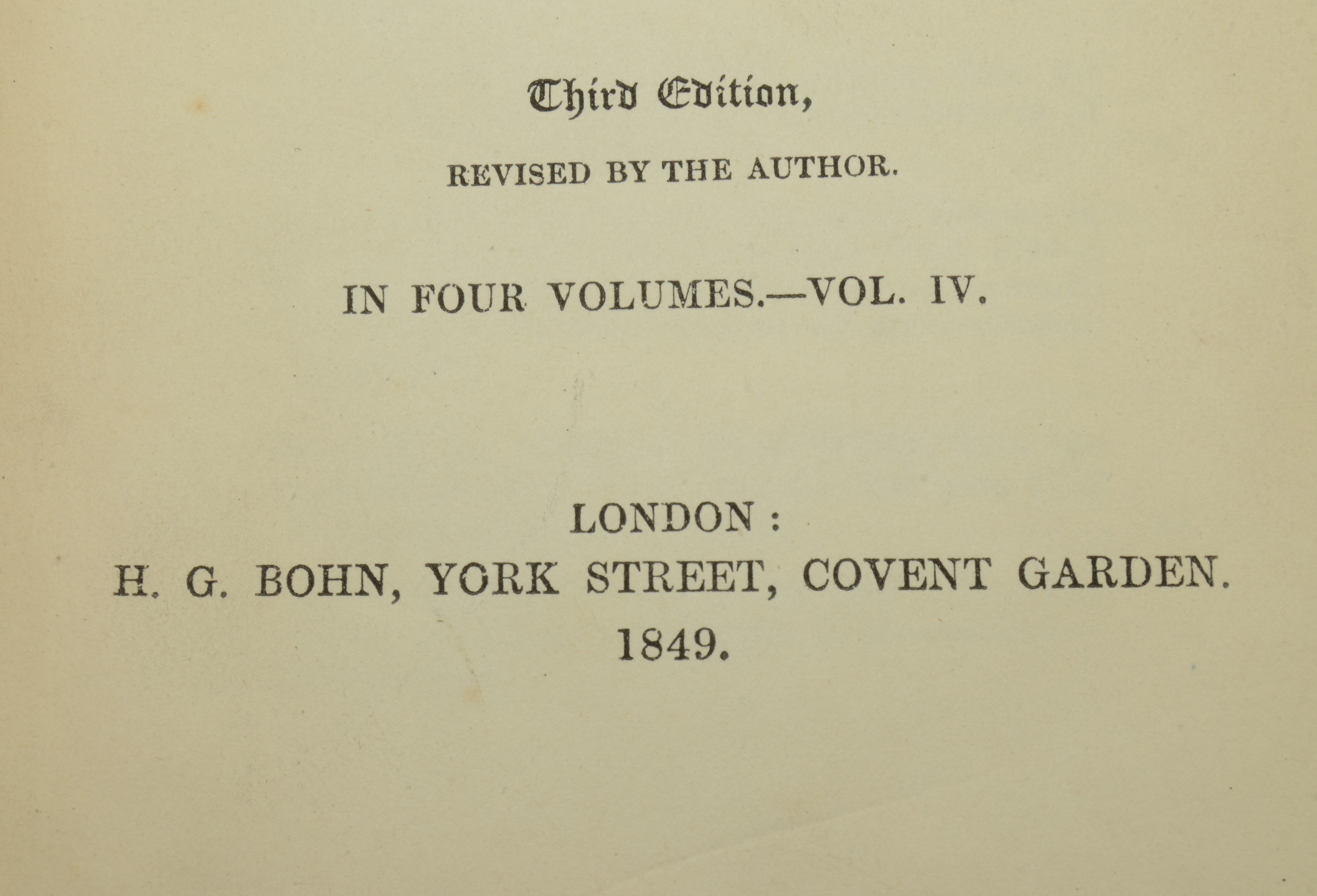 Three Volumes of George Miller's "History, Philosophically Illustrated", 1848
