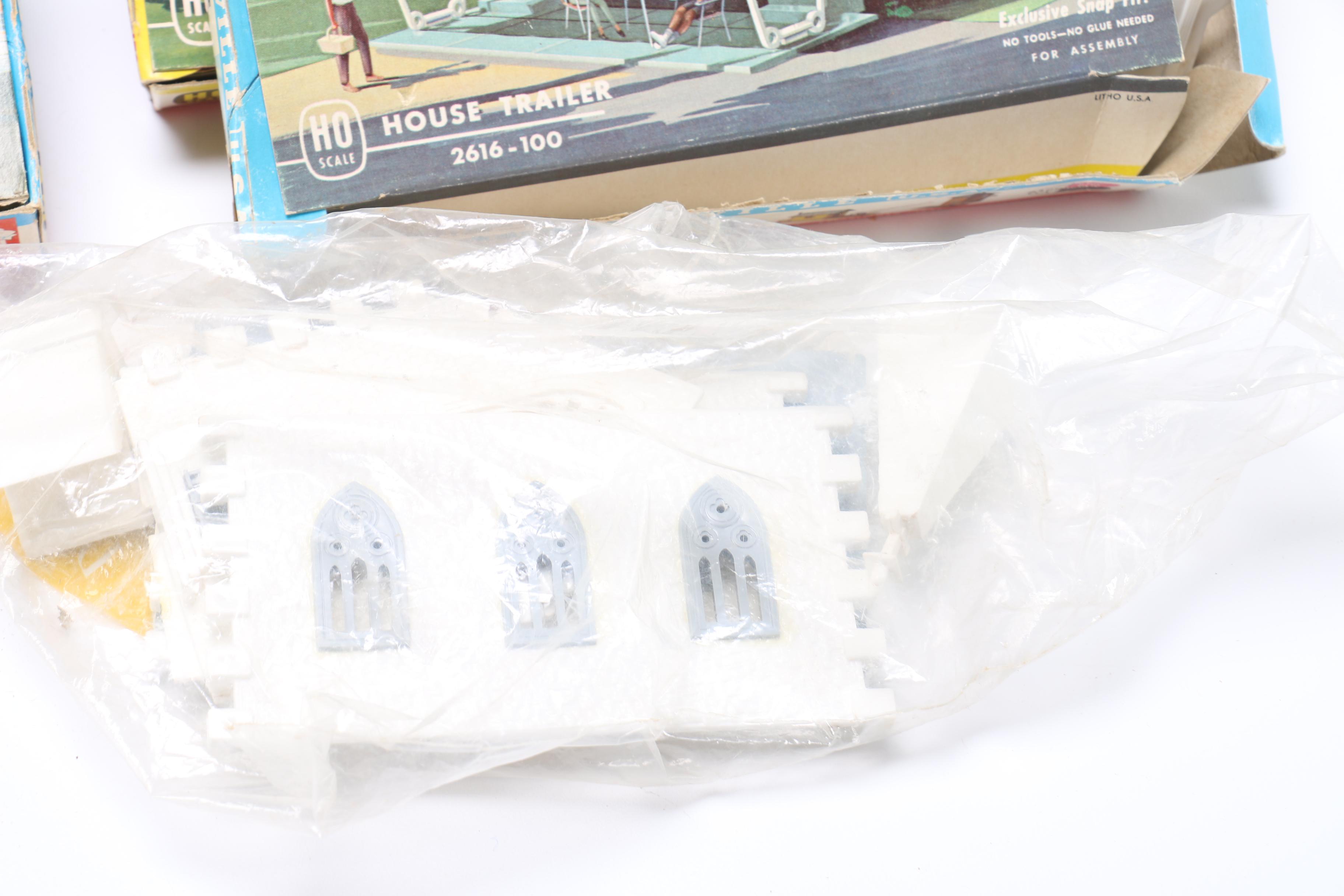 Ho Scale Village House And Train Collection