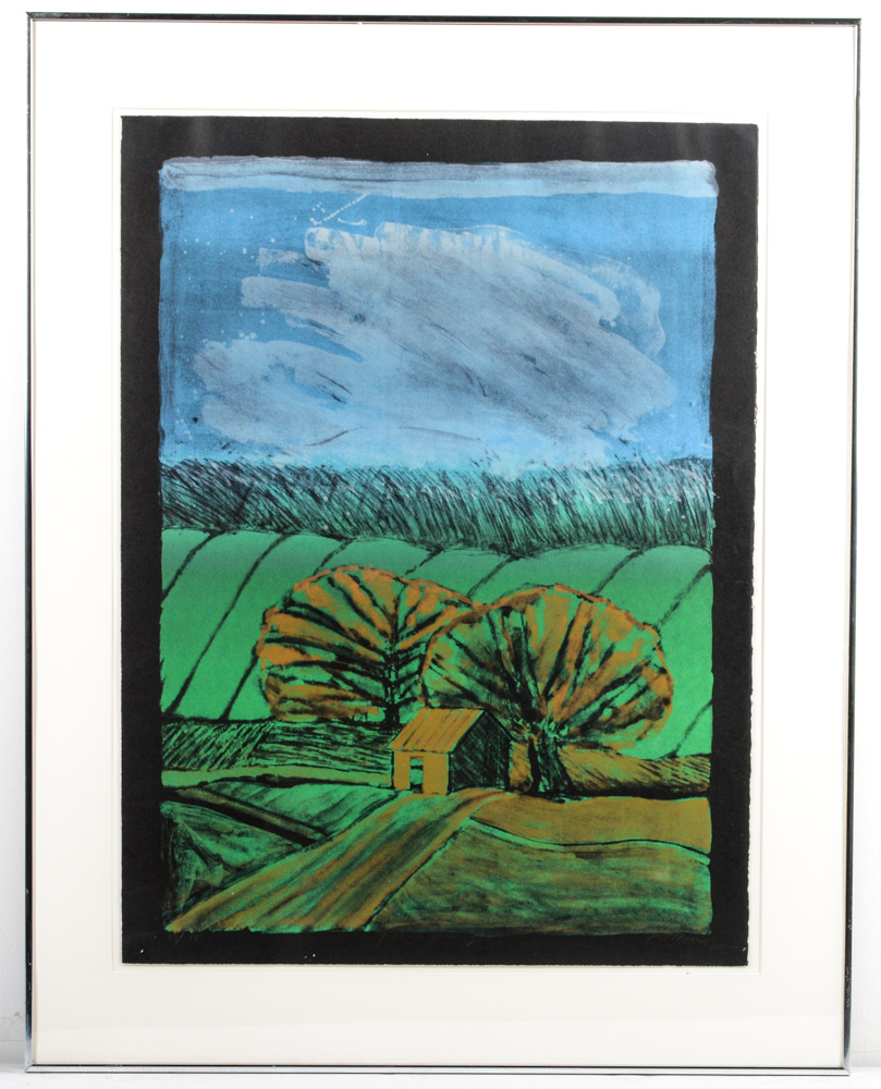 Linda Plotkin Limited Edition Color Lithograph "Green Morning"