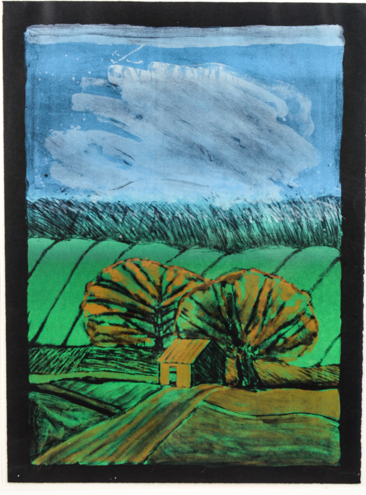 Linda Plotkin Limited Edition Color Lithograph "Green Morning"