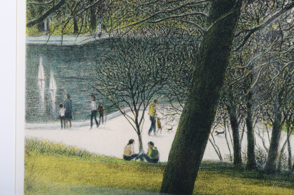 Harold Altman Limited Edition Lithograph "Early April, Central Park"