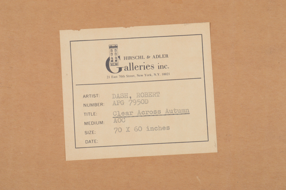 Robert Dash Large Landscape Painting "Clear Across Autumn"