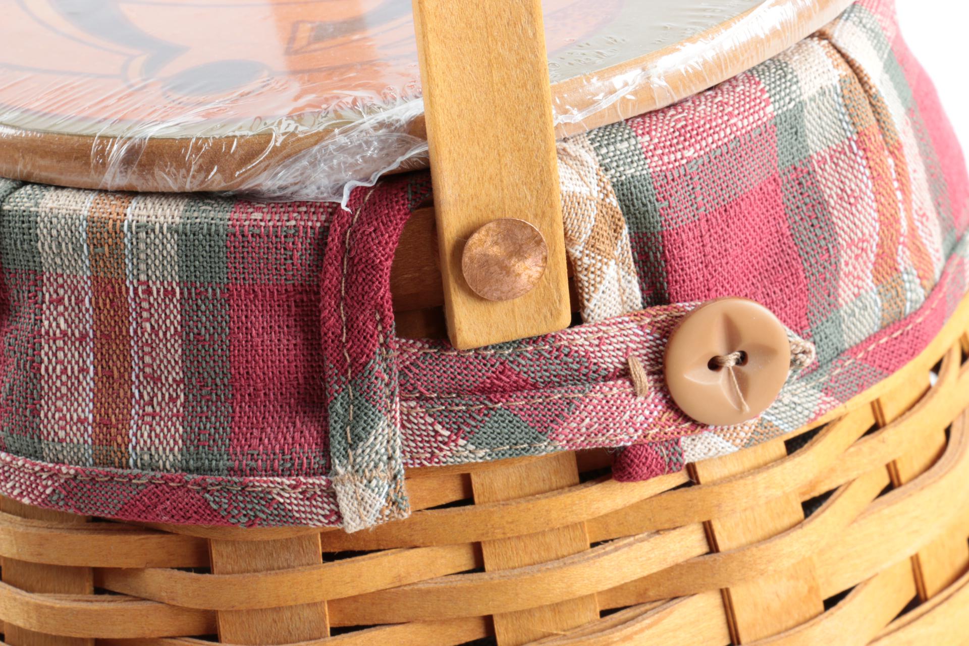 Large Group of Halloween Longaberger Baskets, Pottery, and Accessories