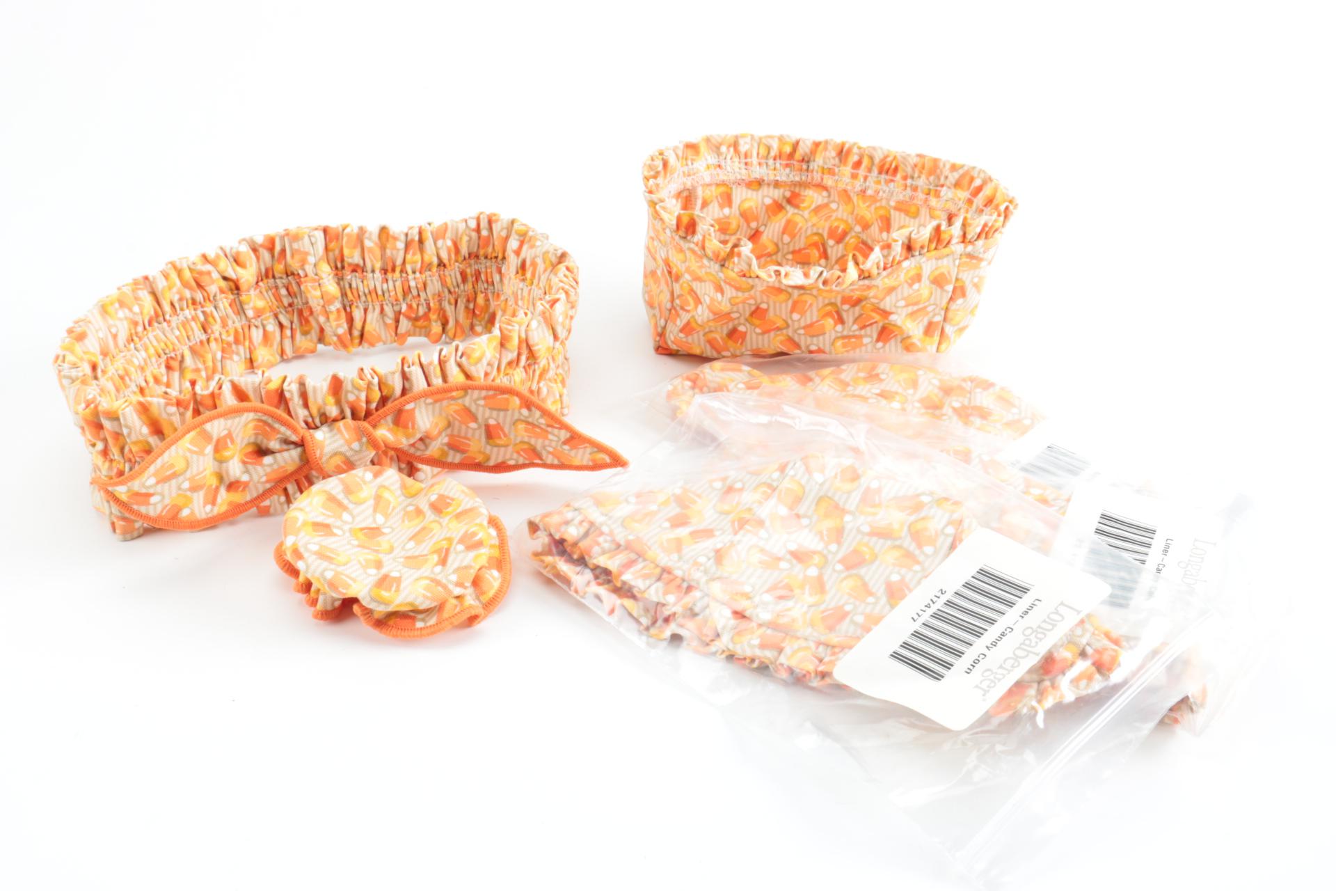 Large Group of Halloween Longaberger Baskets, Pottery, and Accessories