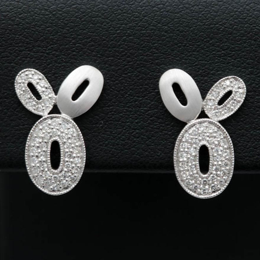 0.25 CTW Diamond and 14K White Gold Earrings