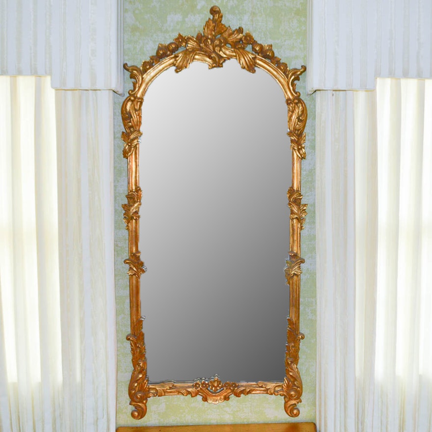 Wall Mirror With Carved Gilt Frame