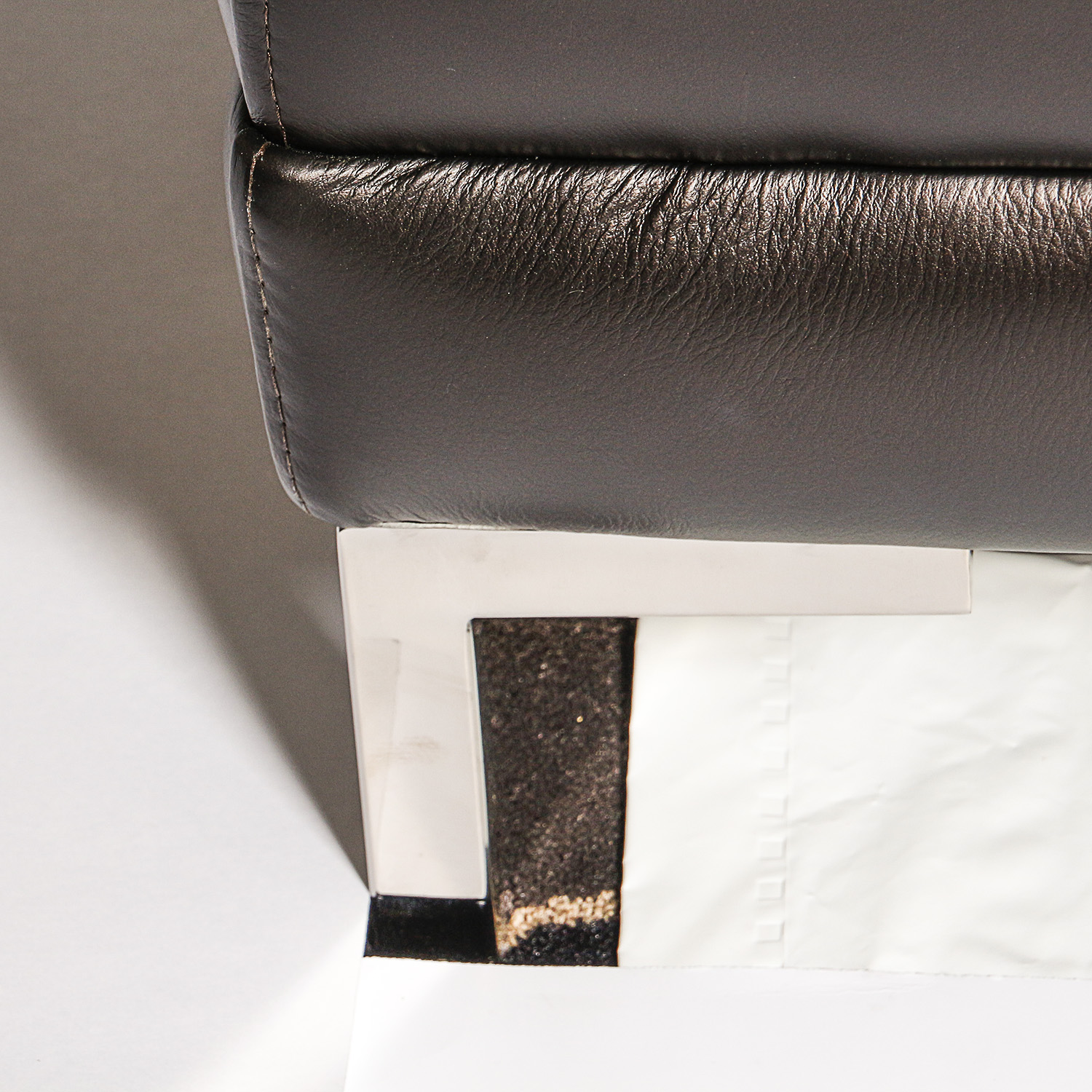 "Distinctions" by Klaussner Home Furnishing Brown Leather Sofa