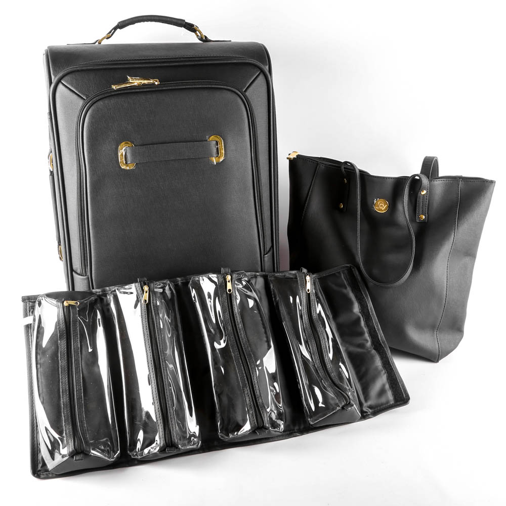 Joy Mangano Rolling Overnight Luggage Grouping