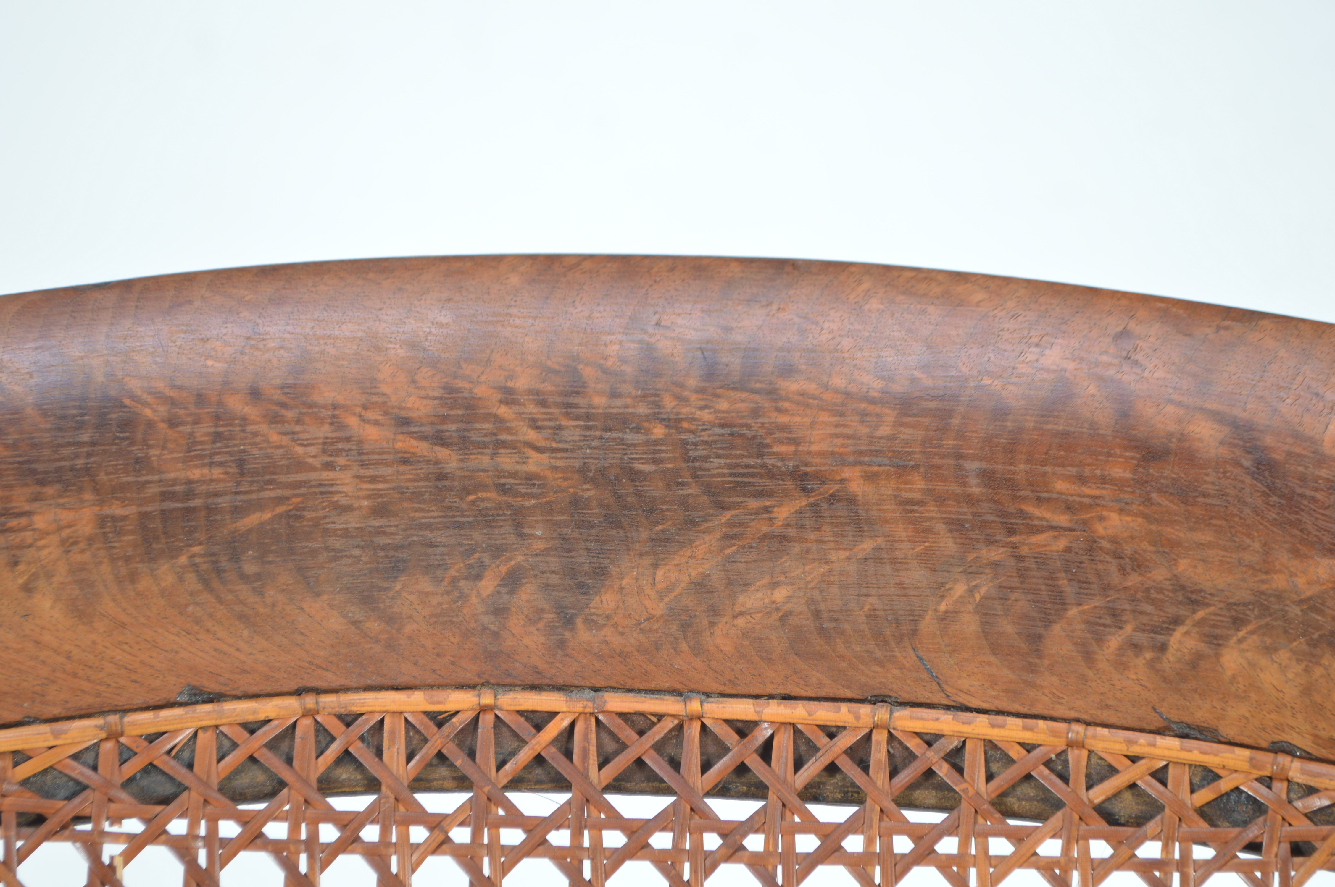 Antique Rocking Chair with Cane Seat and Back