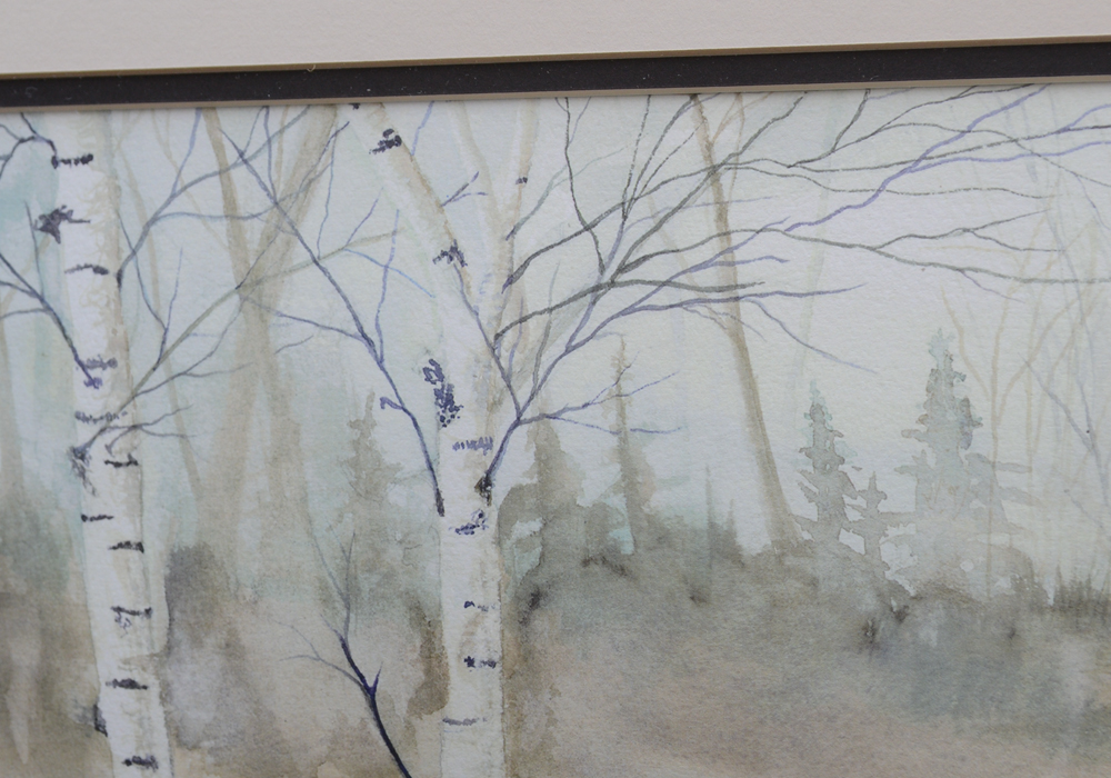 Janice Lippincott Signed Limited Edition Giclee Titled "Birch Trees (Misty Morning)"