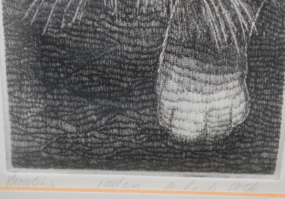 Richard Volpe Signed Limited Edition Engraving Titled "Prowling" With COA