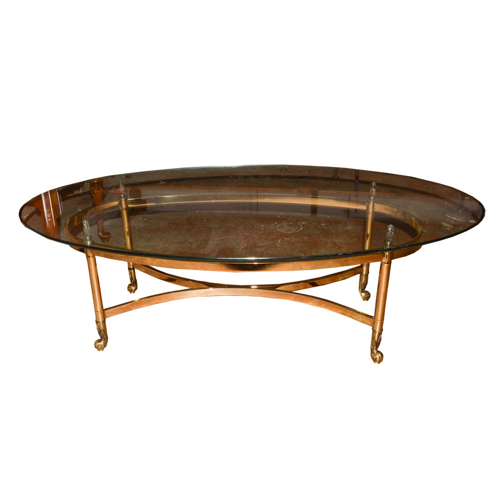 Contemporary Glass Top Coffee Table