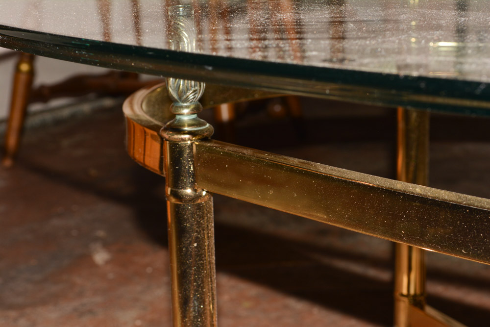 Contemporary Glass Top Coffee Table