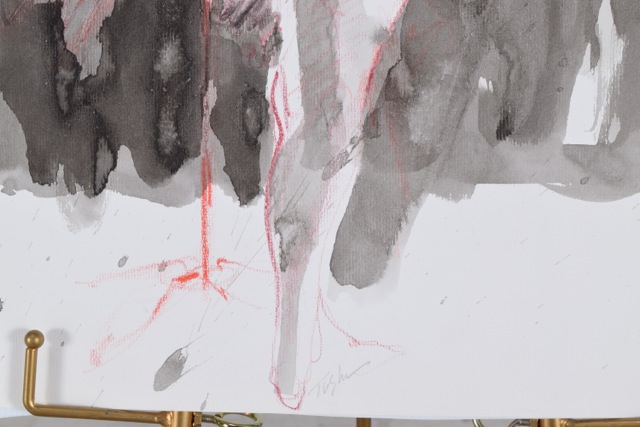 Original Tuska Female Nude Multimedia Painting