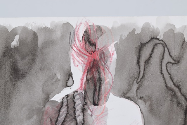 Original Tuska Female Nude Multimedia Painting