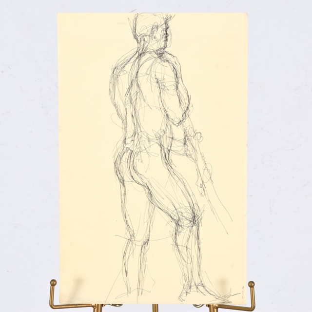 Original Tuska Nude Male Ink Drawing