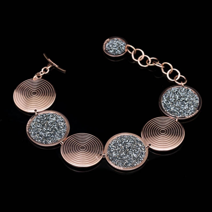 Rebecca 18K Rose Gold Plated Bronze Bracelet