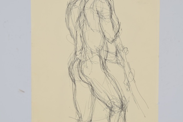 Original Tuska Nude Male Ink Drawing