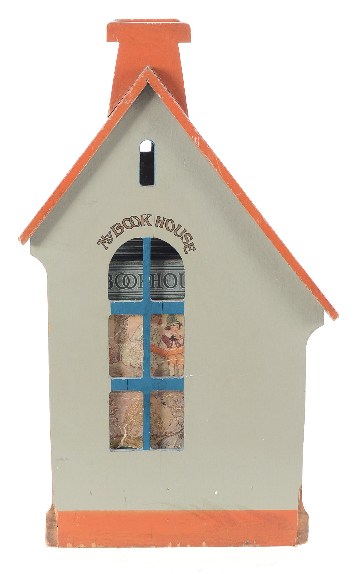 Early "My Bookhouse" and "My Travelship" Set with Wooden House Display