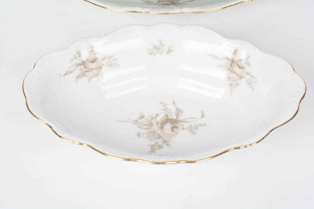 German Johann Haviland "Sepia Rose" China Dinner Service