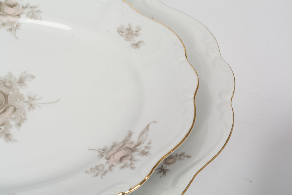 German Johann Haviland "Sepia Rose" China Dinner Service