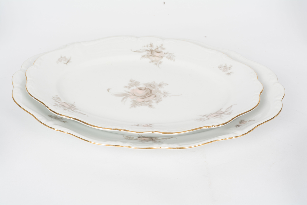 German Johann Haviland "Sepia Rose" China Dinner Service