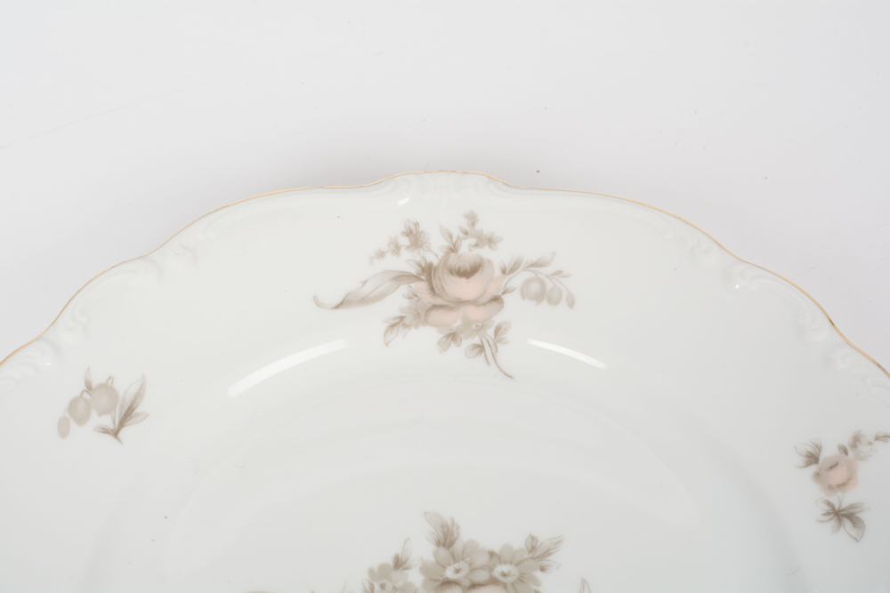 German Johann Haviland "Sepia Rose" China Dinner Service