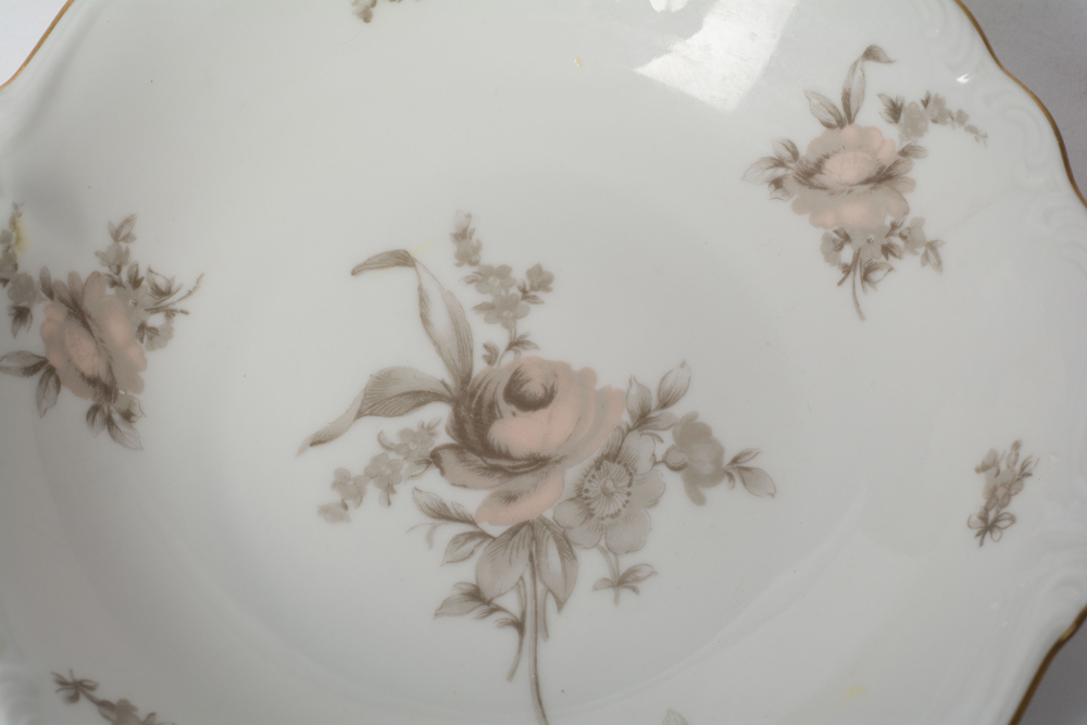 German Johann Haviland "Sepia Rose" China Dinner Service