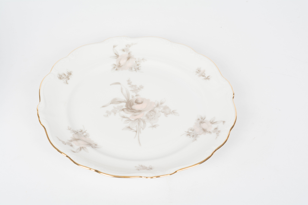 German Johann Haviland "Sepia Rose" China Dinner Service