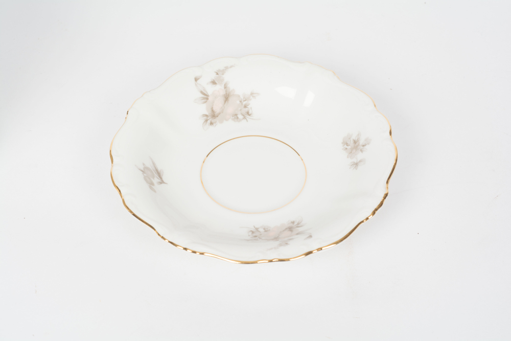 German Johann Haviland "Sepia Rose" China Dinner Service