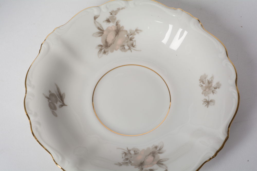 German Johann Haviland "Sepia Rose" China Dinner Service