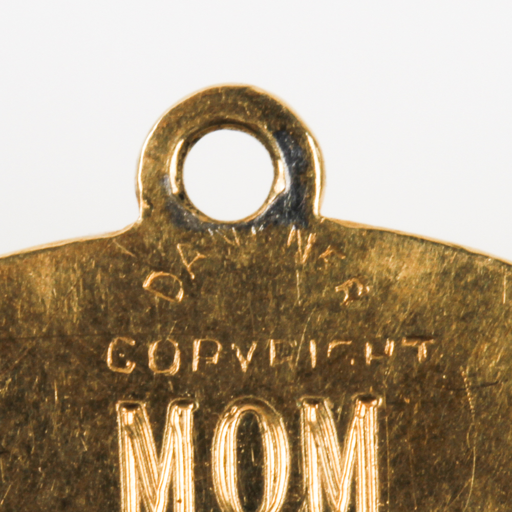 Dankner 14K Gold and Diamond Open Heart Charm