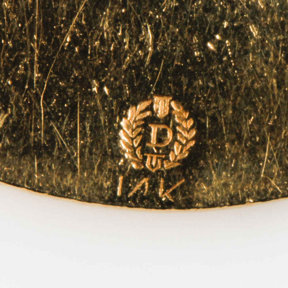 Dankner 14K Gold and Diamond Open Heart Charm