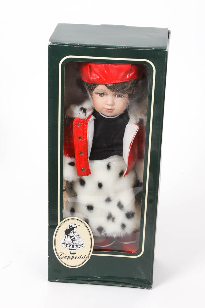 Collection of Geppeddo Porcelain Dolls