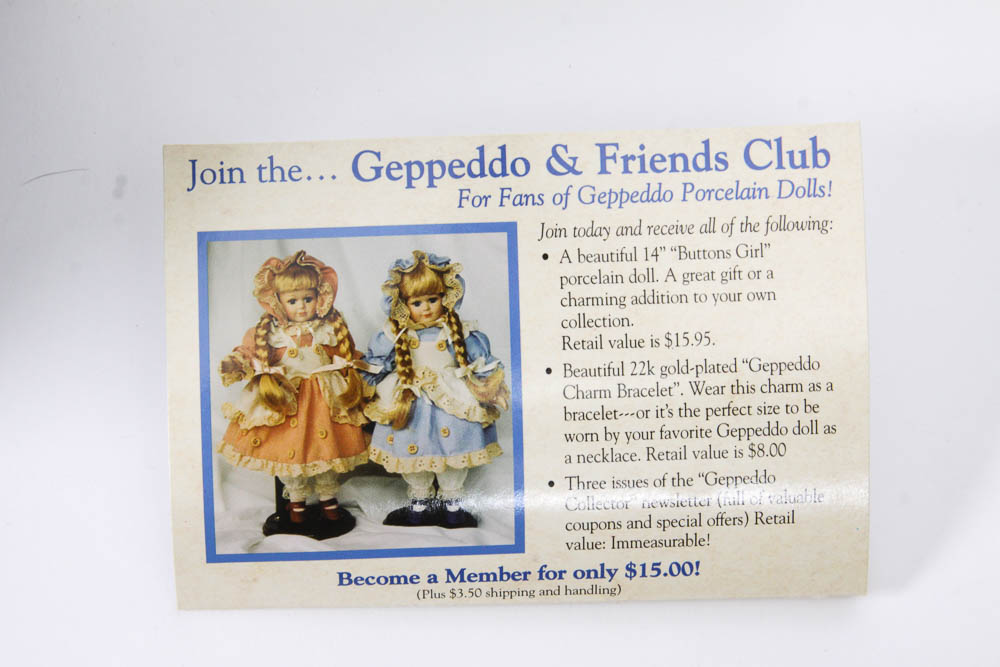 Collection of Geppeddo Porcelain Dolls