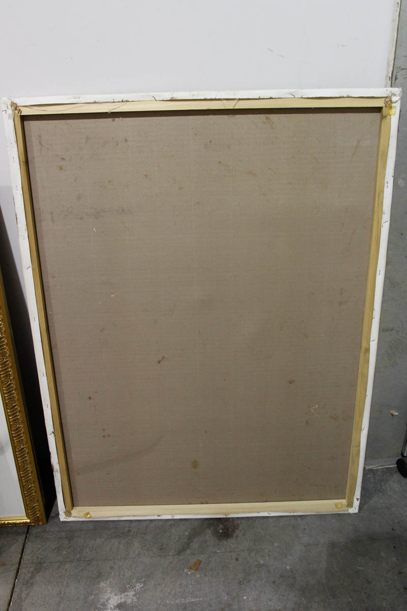 Original Gothic Courtyard Oil Painting on Canvas