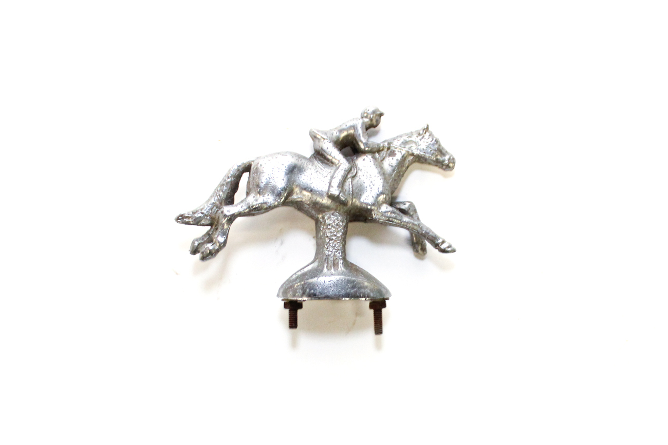 Horse Jockey Hood Ornament