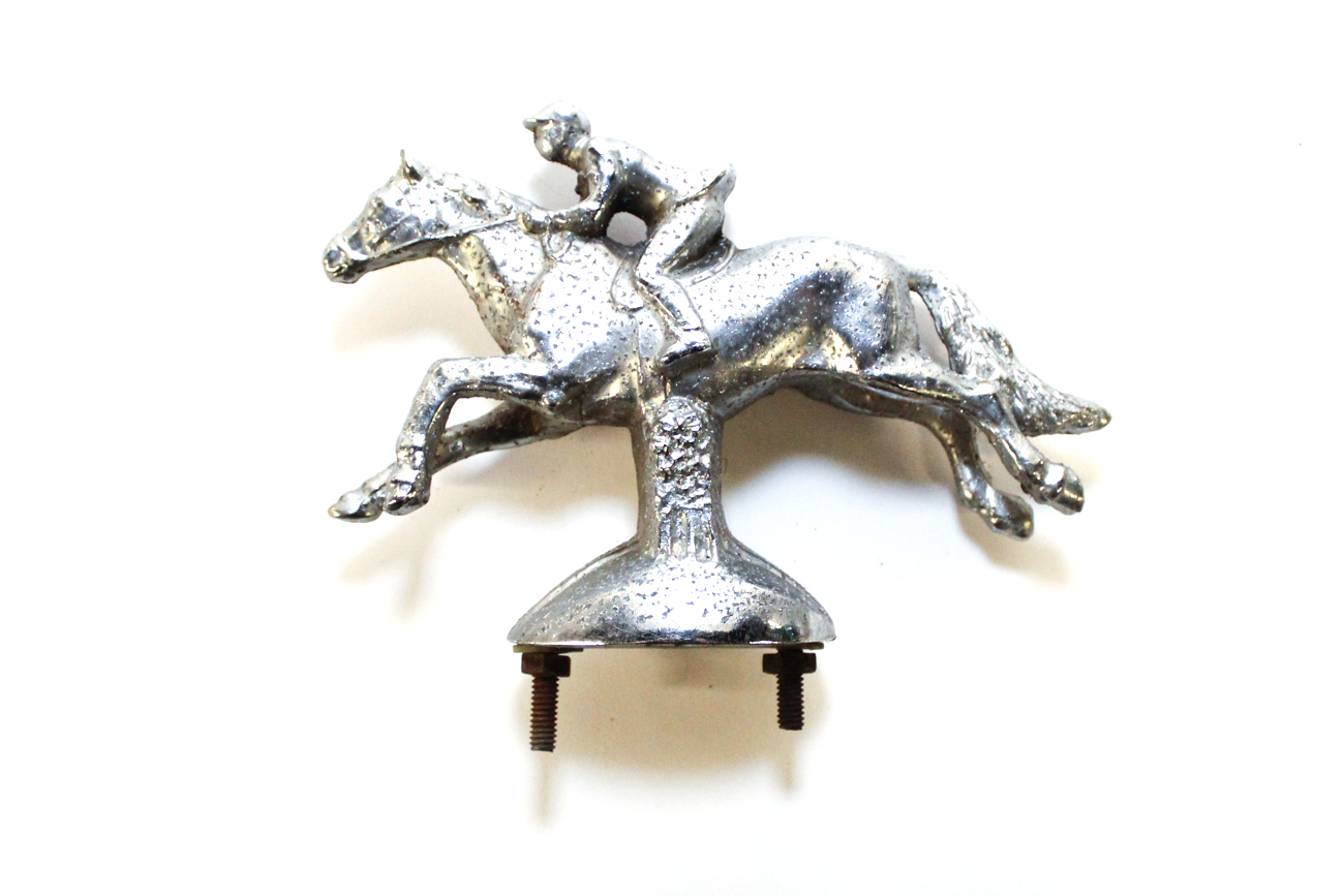 Horse Jockey Hood Ornament