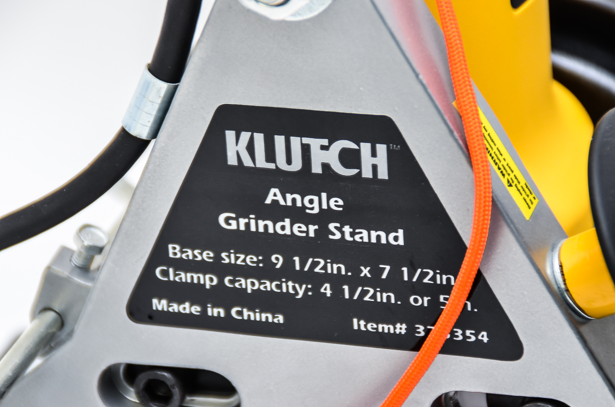 Dewalt Angle Grinder with Klutch Angle Grinder Stand